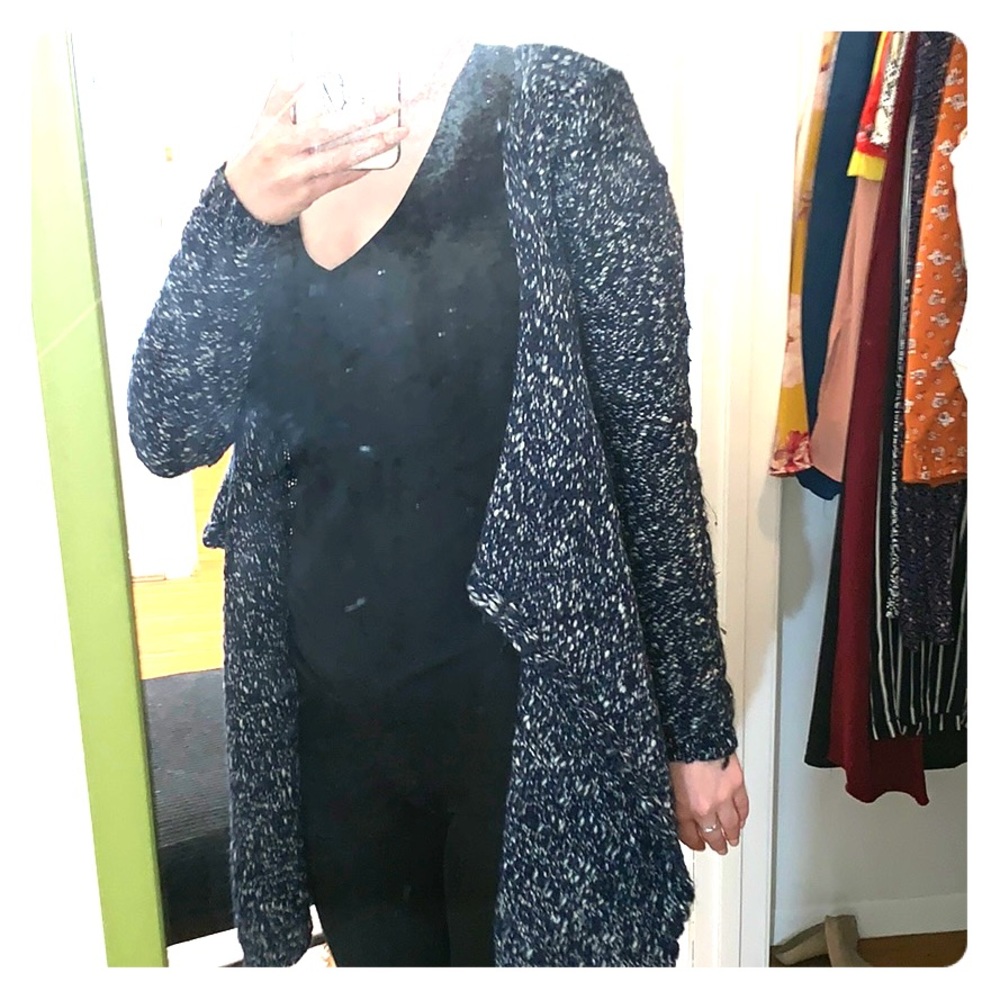 Knit waterfall cardigan